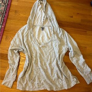 Aerie Gray Hooded Women's Top
